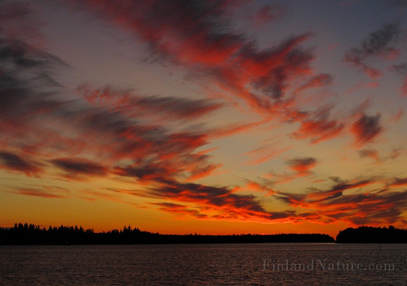 Colourful Skies.jpg -  Spectacular Sunsets   Finland can offer natural vivid colours like this sunset almost at midnight and can last for an hour.
